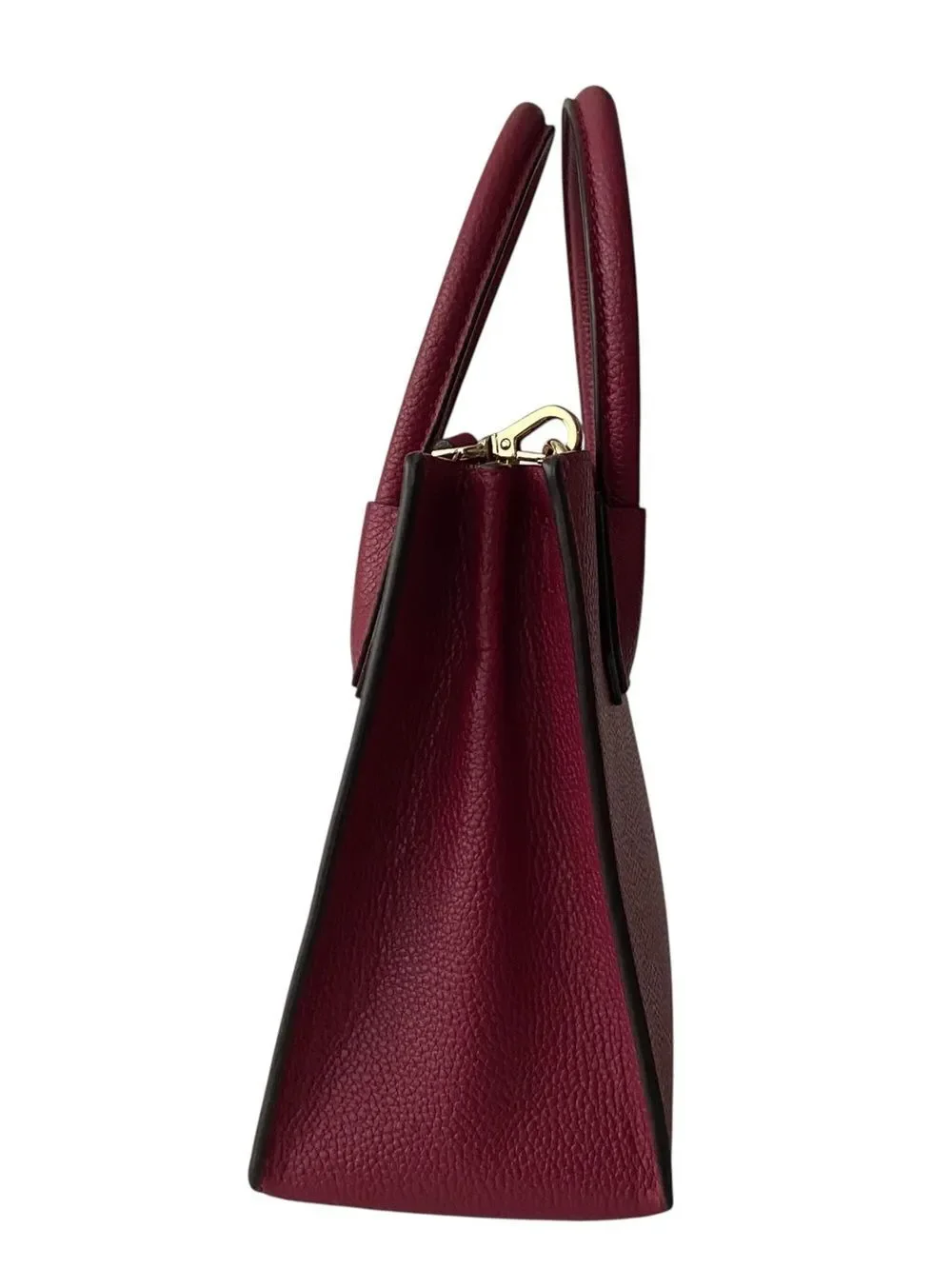 Michael Kors Pebbled Satchel in Wine